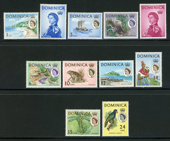 Dominica Scott #164//175 MLH 1963 Assortment QEII Birds Flora CV$14+ 430238