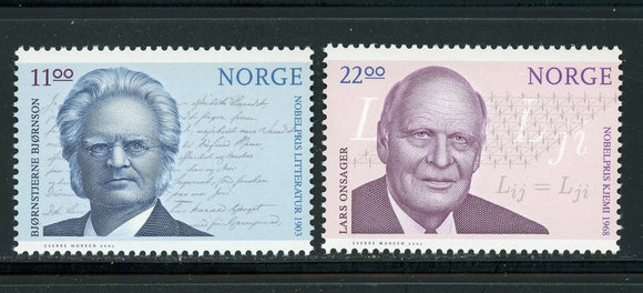 Norway Scott #1372-1373 MNH Norwegian Nobel Laureates CV$10+ 430305