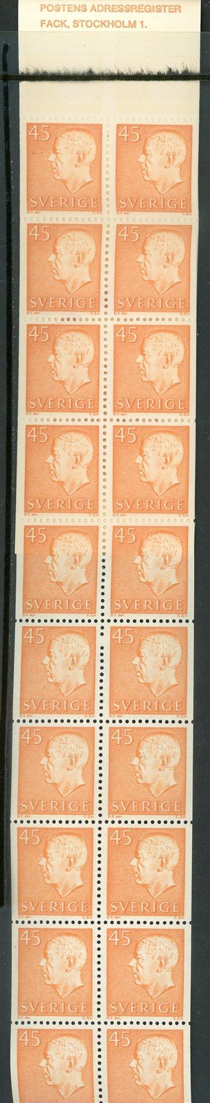 Sweden Scott #670a MNH BOOKLET Gustav VI As Imaged CV$14+ 430336