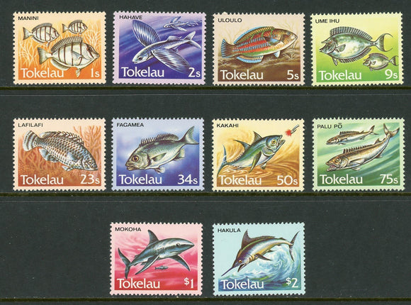 Tokelau Scott #104-113 MNH Fish FAUNA CV$5+ 430339