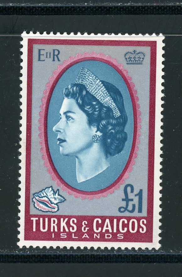 Turks & Caicos Scott #171 MNH 1867 Definitive QEII 1£ CV$5+ 430341
