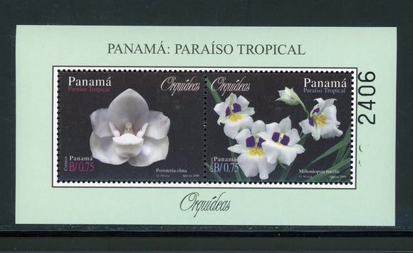 Panama Scott #892 MNH S/S Orchids FLORA Flowers CV$10+ 430361