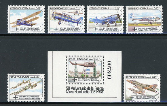 Honduras Scott #C708-C714 MNH Airforce Centenary CV$9+ 430378