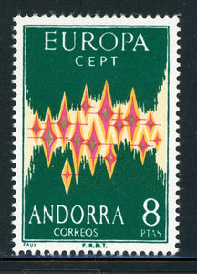 ANDORRA (Spanish) MNH: Scott #62 8P EUROPA CEPT Issue 1972 #2 CV$60+