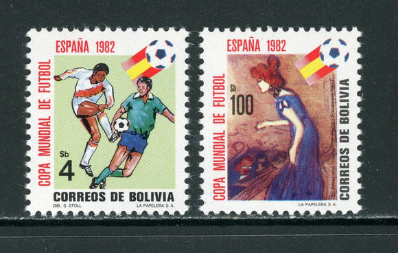 Bolivia Scott #675-676 MNH WORLD CUP 1982 Spain Soccer Football $$ 434759