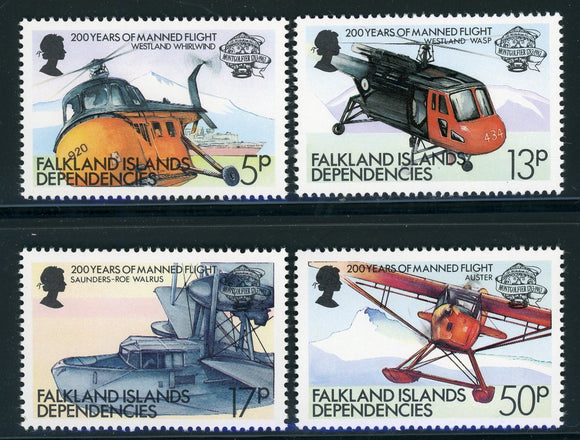 Falkland Islands Scott #1L80-1L83 MNH Manned Flight Bicentenary $$ 434862