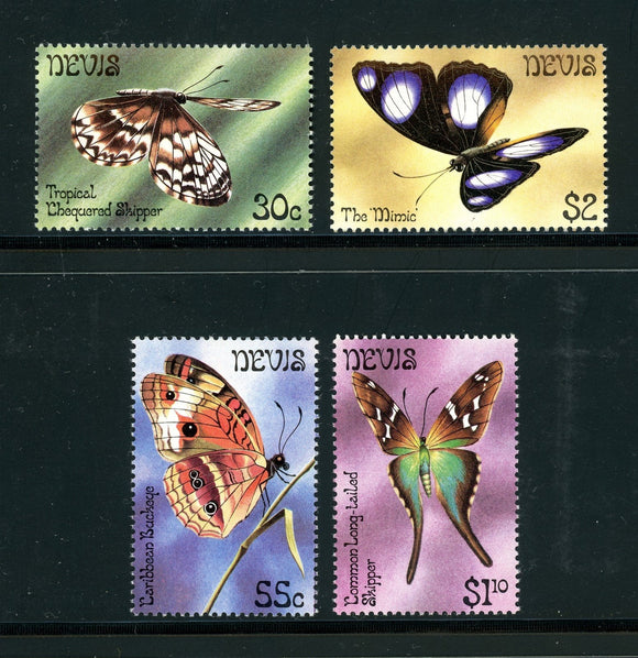 Nevis Scott #146-149 MNH Butterflies Insects FAUNA $$ 434877