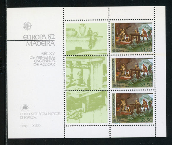 Madeira Scott #81a MNH S/S Europa 1982 CV$12+ 434904