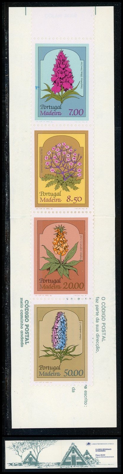 Madeira Scott #80a MNH BOOKLET Flowers FLORA CV$6+ 434906