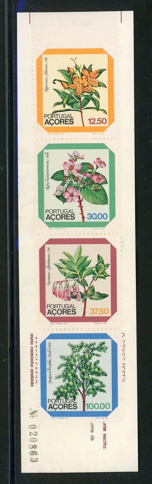 Azores Scott #341a MNH BOOKLET Flowers FLORA CV$6+ 434909