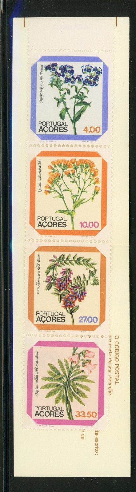 Azores Scott #332a MNH BOOKLET Flowers FLORA CV$5+ 434910