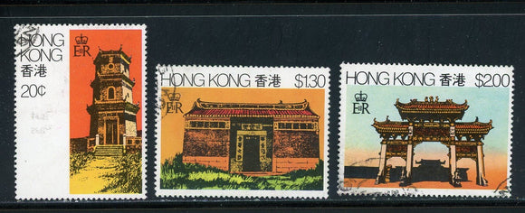 Hong Kong Scott #361-363 USED Rural Architecture $$ 434961