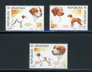 Croatia Scott #233-235 MNH Dogs FAUNA Pets CV$4+ 434969