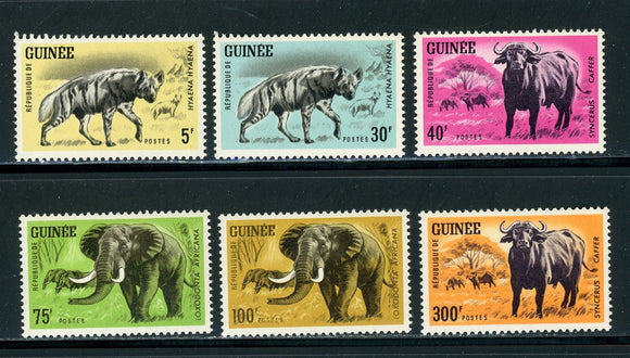Guinea Scott #340-345 MNH Animals FAUNA CV$12+ 434972