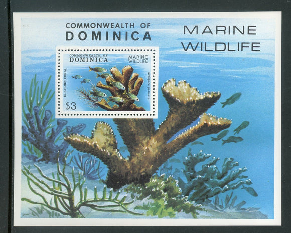 Dominica Scott #624 MNH S/S Elkhorn Coral FAUNA $$ 435048