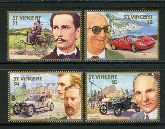 St. Vincent Scott #1044-1047 MNH Automobile Centenary CV$6+ 435062