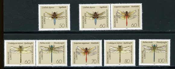 Germany Scott #1670-1677-MNH Dragonflies Insects FAUNA CV$7+ 435144