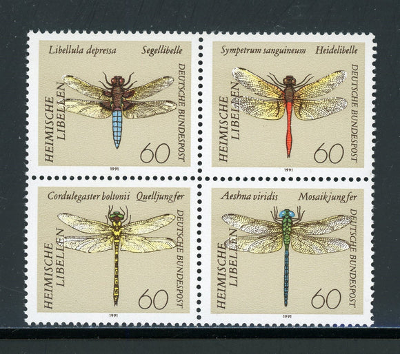 Germany Scott #1674a MNH BLOCK Dragonflies Insects FAUNA CV$5+ 435145