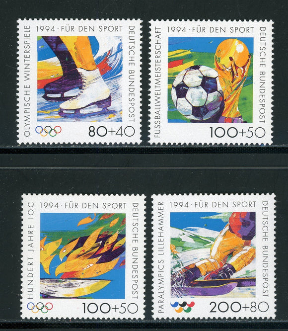 Germany Scott #B758-B761 MNH OLYMPICS 1994 Lillehammer CV$13+ 435154