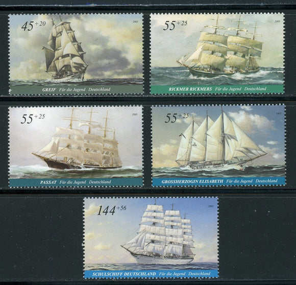 Germany Scott #B954-B958 MNH Sailing Ships CV$13+ 435176