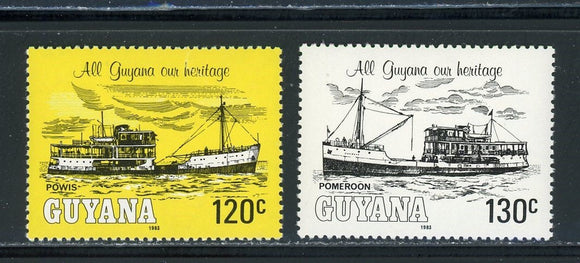Guyana Scott #663-664 MNH River Boats $$ 435183