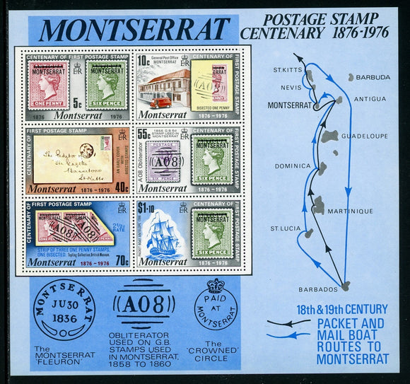Montserrat Scott #332a MNH S/S Postage Stamp Centenary CV$4+ 435208