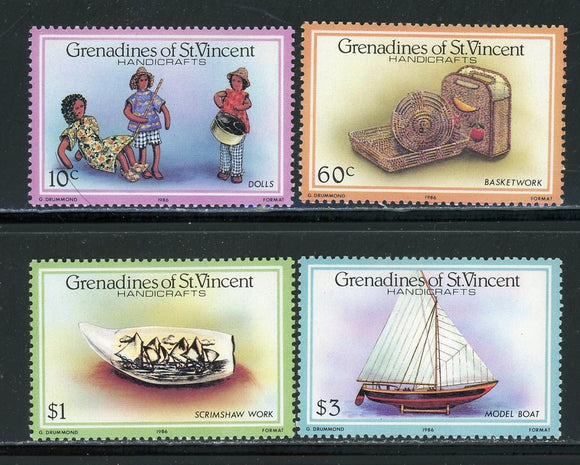 St. Vincent Grenadines Scott #519-522 MNH Handicrafts $$ 435213