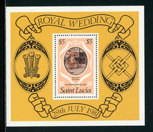 St. Lucia Scott #546 MNH S/S Royal Wedding $$ 435224