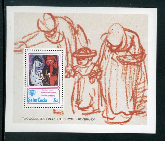 St. Lucia Scott #477 MNH S/S Int'l Year of the Child IYC $$ 435232