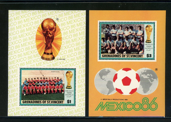 St. Vincent Grenadines Scott #531-532 MNH S/S WORLD CUP 1986 Mexico $$ 439180