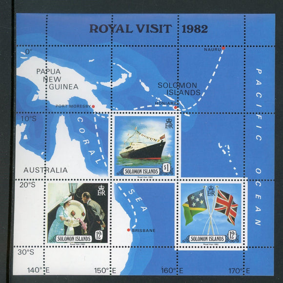 Solomon Islands Scott #480a MNH S/S Royal Visit $$ 439184