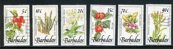 Barbados Scott #754a-764A USED Flowers INSCR 1991 CV$4+ 439187