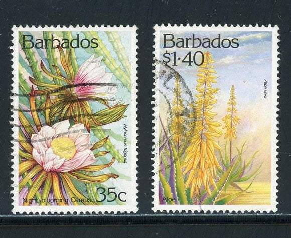 Barbados Scott #835-836 USED Flowers FLORA CV$4+ 439190