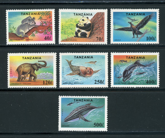 Tanzania Scott #1287-1293 MLH Endangered Species FAUNA CV$7+ 439202