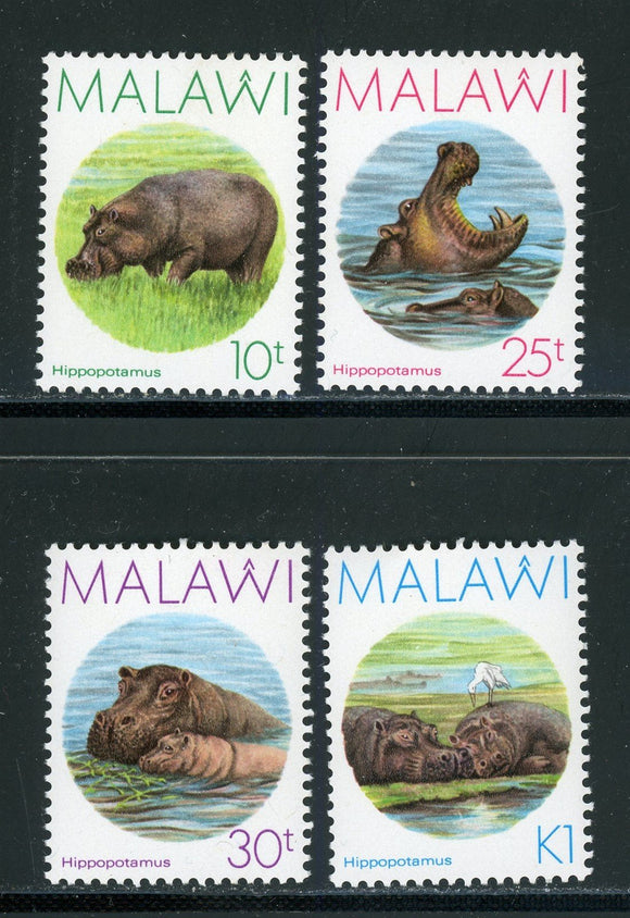 Malawi Scott #502-505 MNH Hippopotami FAUNA CV$19+ 439221