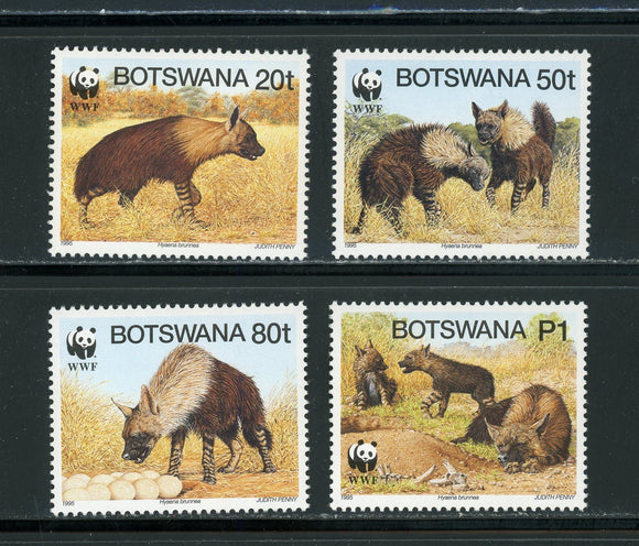 Botswana Scott #586a-d MNH World Wildlife Fund FAUNA Animals CV$5+ 439281