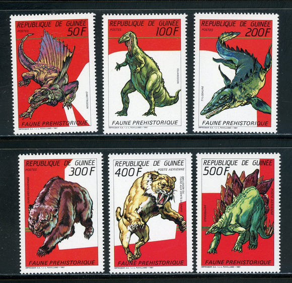 Guinea Scott #1048-1053 MNH Prehistoric Animals FAUNA CV$19+ 439287