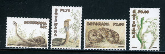 Botswana Scott #731-734 MNH Snakes Reptiles FAUNA Animals CV$4+ 439293
