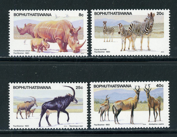 Bophuthatswana Scott #100-103 MNH Nature Preserve Animals FAUNA $$ 439296