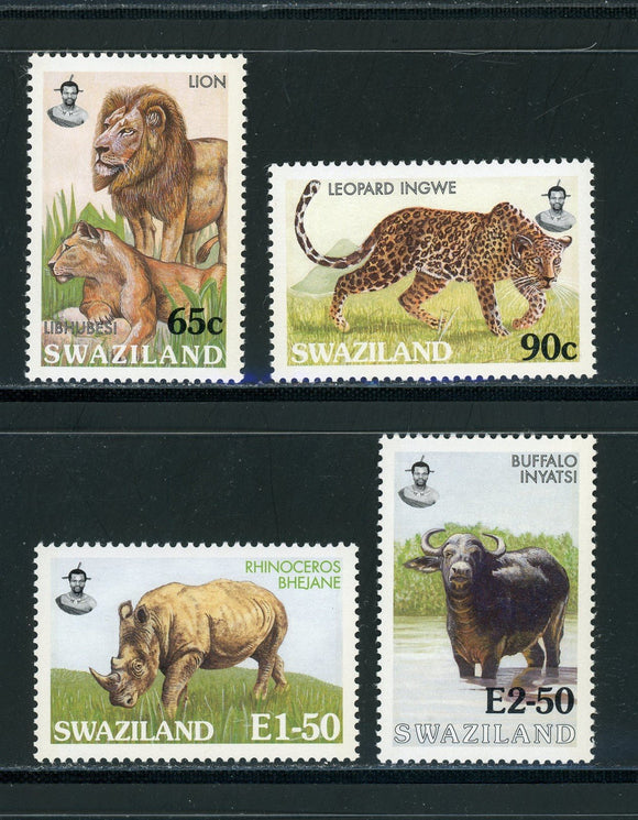 Swaziland Scott #694-697 MNH African Animals Lion Cats FAUNA CV$7+ 439302