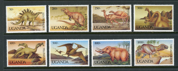 Uganda Scott #996-1003 MNH Dinosaurs FAUNA Prehistoric Animals CV$13+ 439306