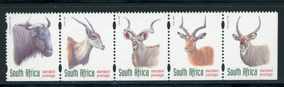 South Africa Scott #1036a MNH STRIP of 5 Horned Animals FAUNA $$ 439310