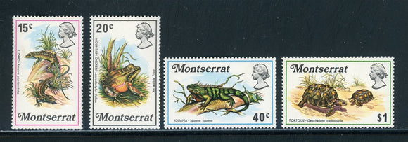 Montserrat Scott #278-281 MNH Lizards and Tortoises Retiles FAUNA CV$5+ 439315
