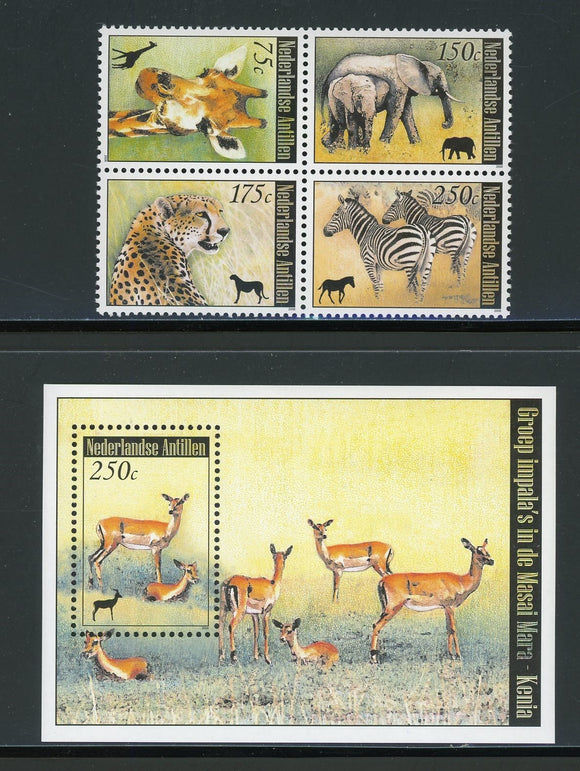 Netherlands Antilles Scott #1198-1199 MNH S/S African Animals CV$10+ 439316