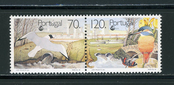 Portugal Scott #1925a MH PAIR UN Conference Birds FAUNA $$ 439324