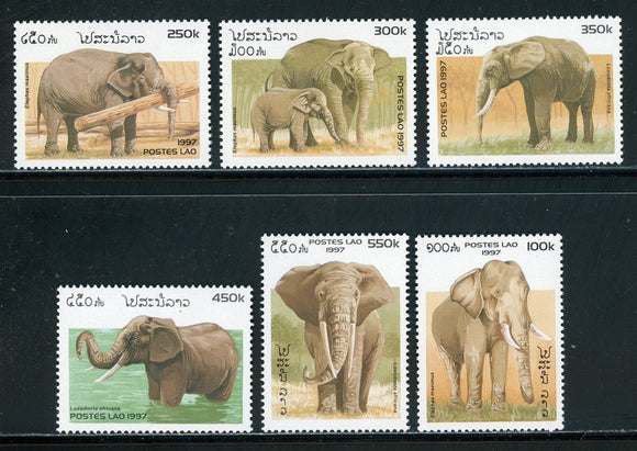 Laos Scott #1329-1334 MNH Elephants FAUNA CV$4+ 439362