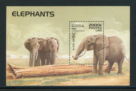 Laos Scott #1335 MNH S/S Elephants FAUNA CV$4+ 439363