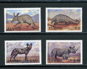 Zambia Scott #452-455 MNH Endangered Species Animals FAUNA CV$8+ 439367