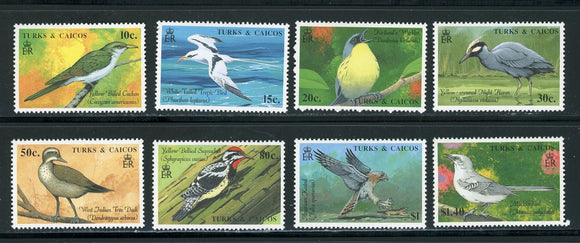 Turks & Caicos Scott #806-813 MNH Birds FAUNA CV$26+ 439385