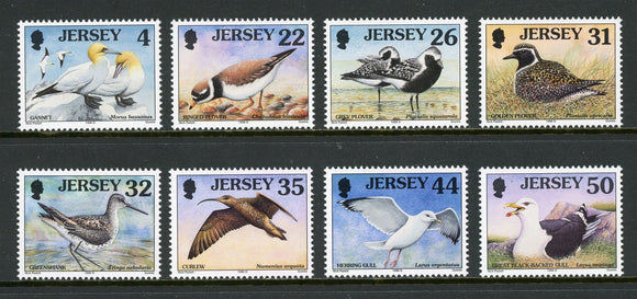 Jersey Scott #864-871 MNH Birds FAUNA CV$7+ 439395